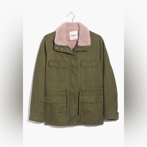 Madewell Sherpa-Trimmed Surplus Jacket Size XL - Picture 4 of 7